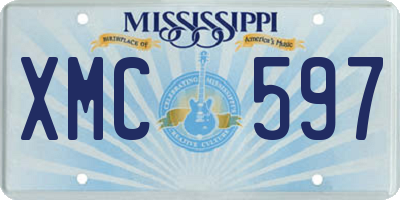MS license plate XMC597