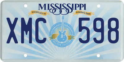 MS license plate XMC598