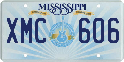 MS license plate XMC606