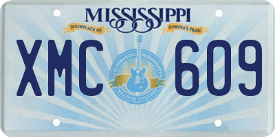 MS license plate XMC609
