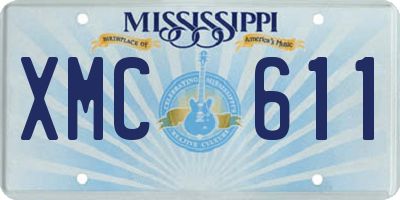 MS license plate XMC611