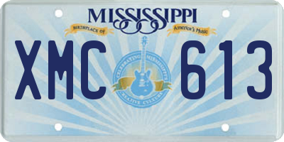 MS license plate XMC613