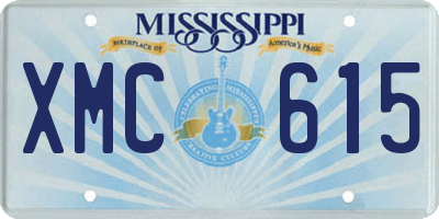 MS license plate XMC615