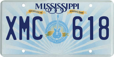 MS license plate XMC618