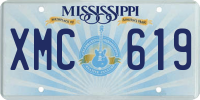 MS license plate XMC619
