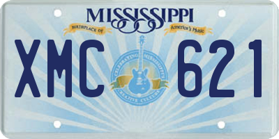 MS license plate XMC621