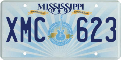 MS license plate XMC623