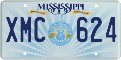 MS license plate XMC624