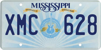 MS license plate XMC628