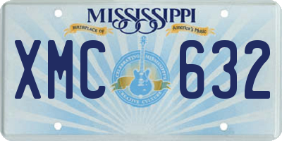 MS license plate XMC632