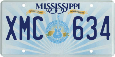 MS license plate XMC634