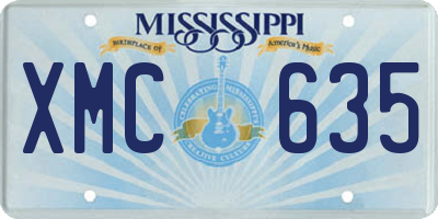 MS license plate XMC635