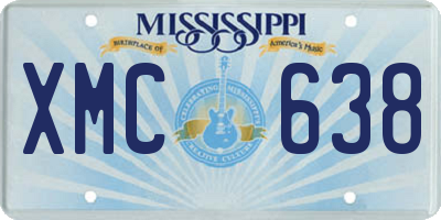 MS license plate XMC638