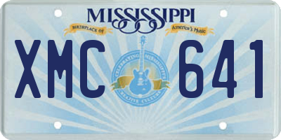 MS license plate XMC641