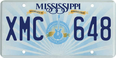 MS license plate XMC648