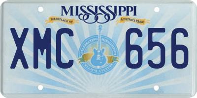 MS license plate XMC656