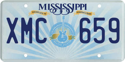 MS license plate XMC659