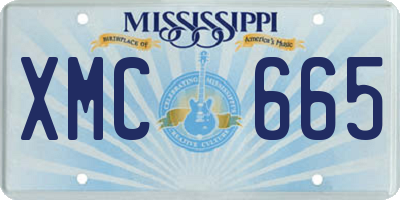 MS license plate XMC665