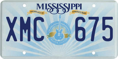 MS license plate XMC675