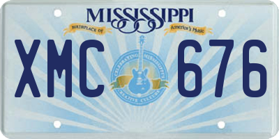 MS license plate XMC676