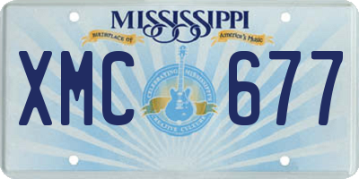 MS license plate XMC677