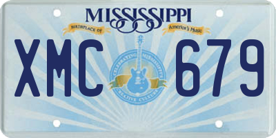MS license plate XMC679