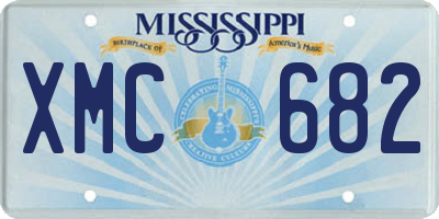 MS license plate XMC682