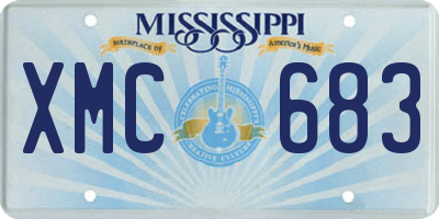 MS license plate XMC683