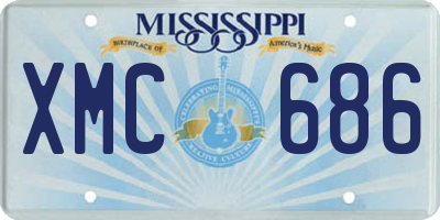 MS license plate XMC686