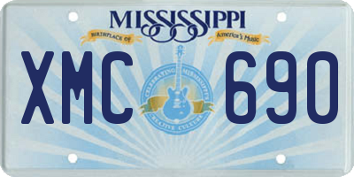 MS license plate XMC690