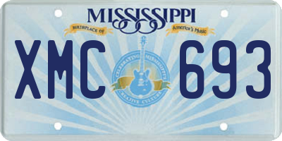 MS license plate XMC693