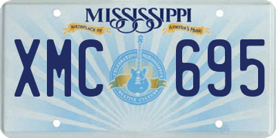 MS license plate XMC695