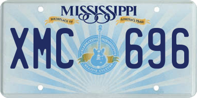 MS license plate XMC696