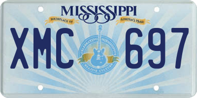 MS license plate XMC697