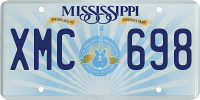MS license plate XMC698