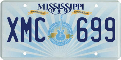MS license plate XMC699
