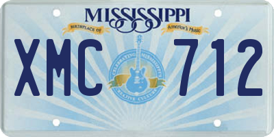 MS license plate XMC712