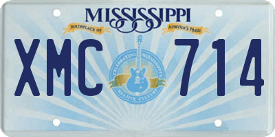 MS license plate XMC714
