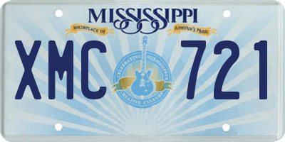 MS license plate XMC721