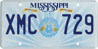 MS license plate XMC729
