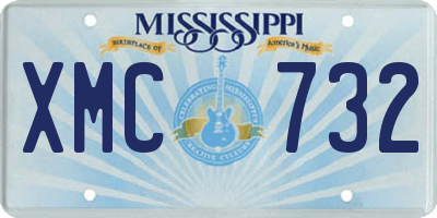 MS license plate XMC732