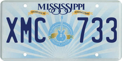 MS license plate XMC733