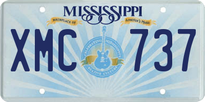 MS license plate XMC737