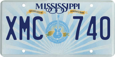 MS license plate XMC740