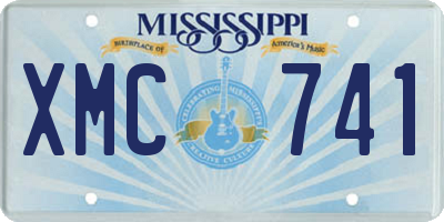 MS license plate XMC741