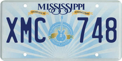 MS license plate XMC748