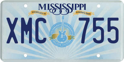 MS license plate XMC755