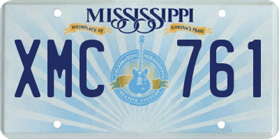 MS license plate XMC761