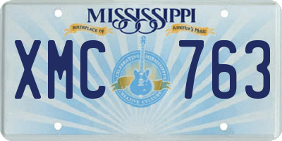 MS license plate XMC763