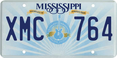 MS license plate XMC764